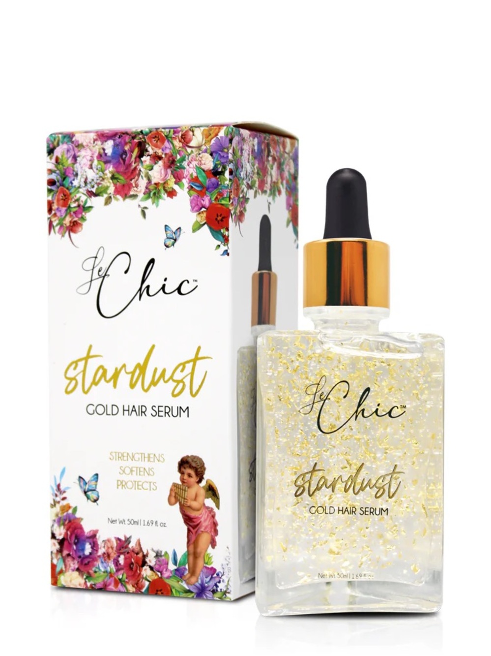 LOT OF 2 NIB Le Chic Stardust Gold Hair Serum 50ml 1.69oz Luxury Treatment New